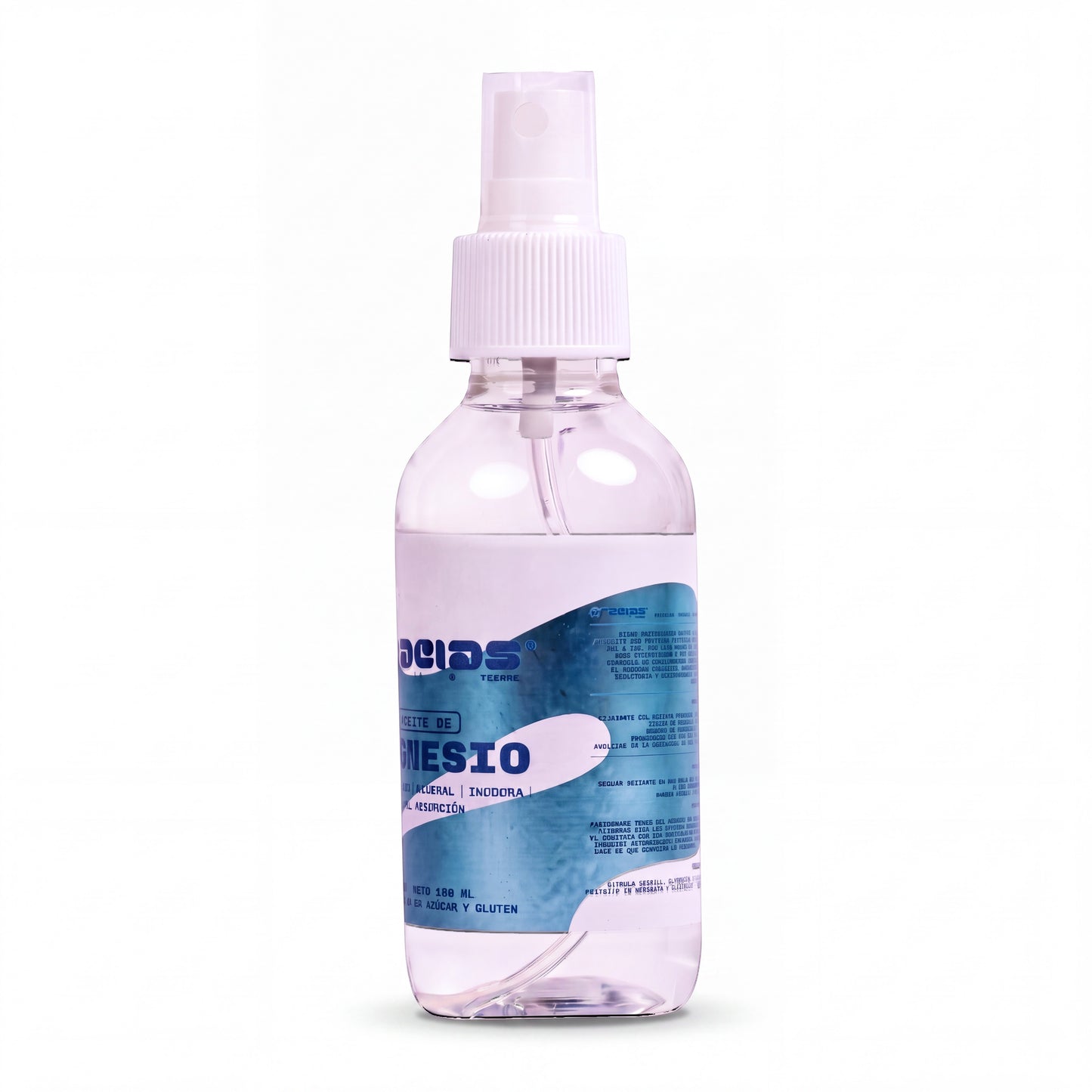 Aceite de Magnesio Gracias de la Tierra en frasco spray de 130 ml, fórmula mineral inodora de rápida absorción.